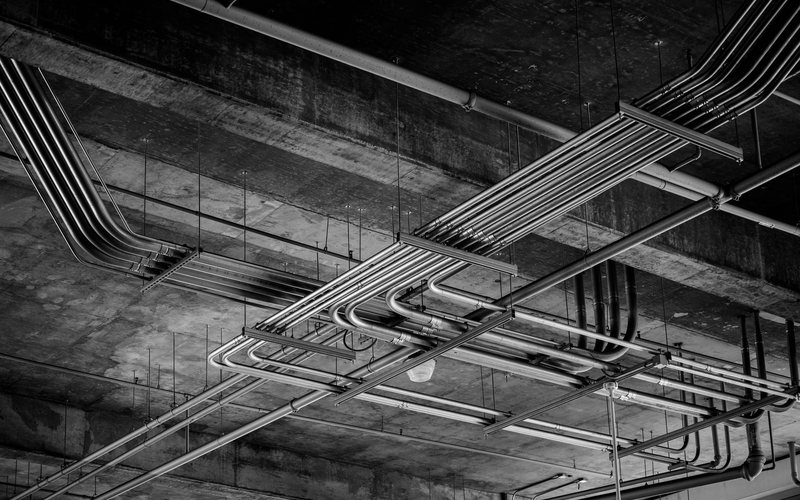 Conduit racks overhead